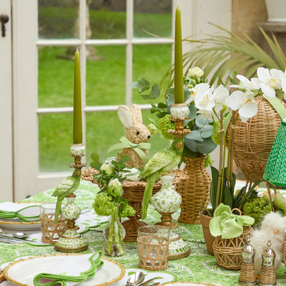 Green Parrot Candle Holder (Pair)