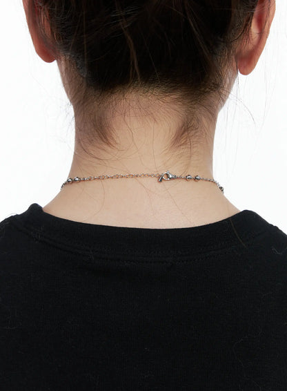 Beaded Star Charm Necklace IN514