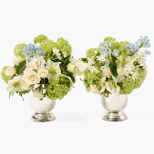 Silver Footed Vase (Pair)